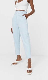 Stradivarius Джинсы Свободного Кроя Из Твила Синий Xl