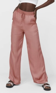 Stradivarius Брюки Палаццо Приглушенно-Розовый Xl