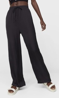Stradivarius Брюки Палаццо Черный M