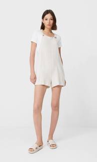 Stradivarius Короткий Комбинезон Свободного Кроя Цвет Камня Xl