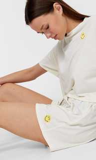 Stradivarius Пижамные Шорты Smiley ® Цвет Небеленого Полотна M
