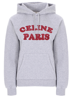 Худи хлопковое с принтом CÉline