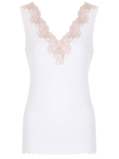 Майка хлопковая с кружевом Zimmerli