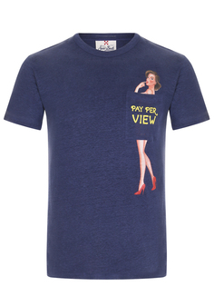 Футболка льняная с принтом MC2 Saint Barth