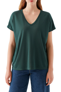 Топ V Neck Top Mavi