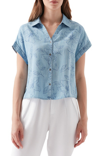 Рубашка Printed Denim Shirt Mavi