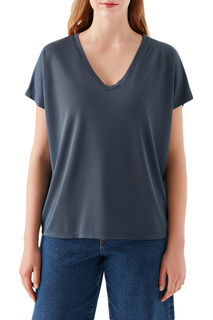 Топ V Neck Top Mavi