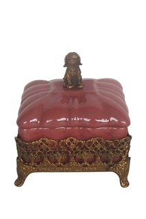 Шкатулка с собачкой 12x11x12 ГЛАСАР
