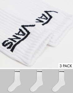 3 пары белых носков Vans Classic-Белый