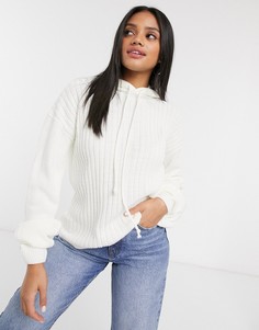 Худи цвета экрю в рубчик от комплекта In The Style x Lorna Luxe-Белый
