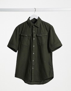 Рубашка цвета хаки с короткими рукавами G-Star Arc 3D-Зеленый цвет