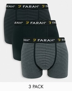 Набор из 3 пар боксеров-брифов Farah-Черный цвет