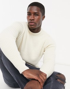 Джемпер цвета экрю с круглым вырезом Topman-Бежевый