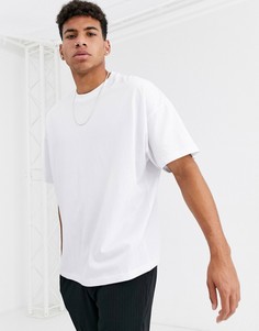 Белая oversized-футболка из органического хлопка с круглым вырезом ASOS DESIGN-Белый