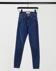Джинсы насыщенного синего цвета Topshop Jamie-Синий