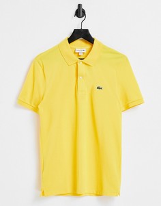 Желтая футболка-поло узкого кроя с логотипом Lacoste-Желтый