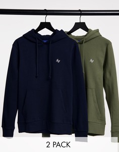 Набор из 2 худи (темно-синее/хаки) Jack & Jones-Мульти