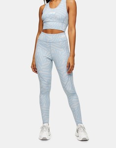 Спортивные леггинсы от комплекта с принтом завитками Topshop Active-Многоцветный