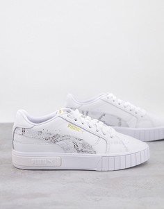 Белые кроссовки со вставкой со змеиным принтом Puma Cali Star-Многоцветный
