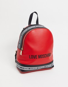 Красный рюкзак с логотипом Love Moschino