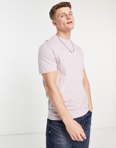 Фиолетовая футболка из органического хлопка с круглым вырезом ASOS DESIGN-Фиолетовый цвет