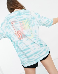Oversized-футболка с принтом тай-дай Billabong True Boy Pipe-Голубой
