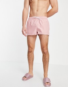 Розовые суперкороткие шорты для плавания ASOS DESIGN-Розовый цвет