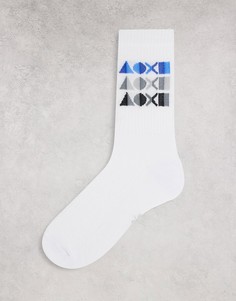 Носки с принтом стиле "Playstation" ASOS DESIGN-Белый