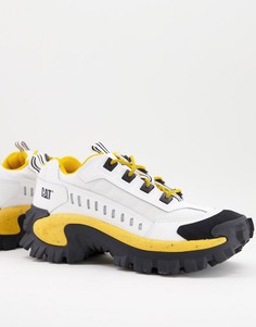 Бело/черно/желтые кроссовки Caterpillar Intruder Vent-Белый