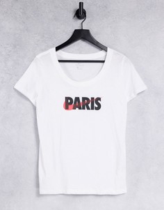 Белая футболка с принтом "Paris" Nike-Белый