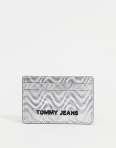 Серебристый кошелек для пластиковых карт Tommy Jeans