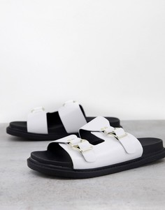 Белые сандалии с двойными ремешками schuh Talia-Белый