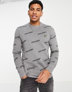 Серый джемпер с логотипом Lyle & Scott