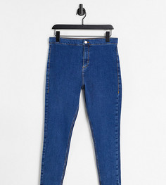 Сине-голубые зауженные джинсы Topshop Petite Joni-Голубой