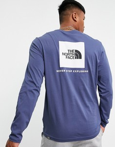 Синий лонгслив The North Face Red Box-Темно-синий