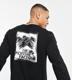 Черный лонгслив с рисованным принтом горы The North Face – эксклюзивно для ASOS