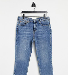 Синие прямые джинсы Topshop Petite-Голубой