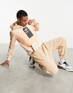 Худи оранжевого цвета с камуфляжным принтом adidas Originals-Белый