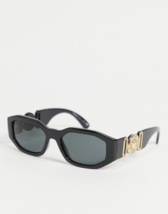 Солнцезащитные очки в стиле унисекс в квадратной черной оправе Versace 0VE4361-Черный цвет
