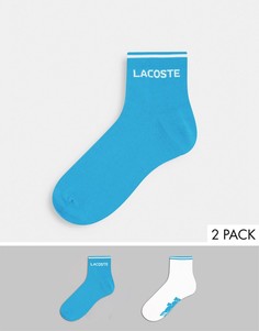 Набор из 2 пар низких носков голубого цвета Lacoste-Многоцветный