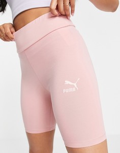 Розовые шорты-леггинсы Puma-Розовый цвет