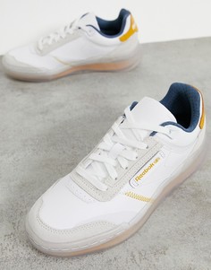 Белые кроссовки с оранжевой отделкой Reebok Club C Legacy-Белый