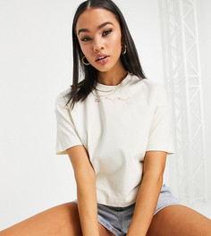 Бежевая футболка с повторяющимся логотипом в виде кошки Puma – эксклюзивно для ASOS-Нейтральный