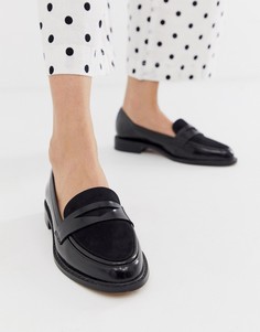 Черные лоферы на плоской подошве ASOS DESIGN Mantra-Черный цвет