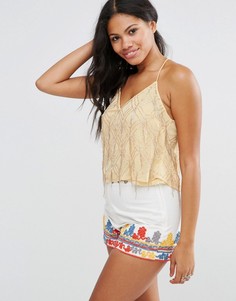 Топ с бисером Free People Gatsby-Оранжевый