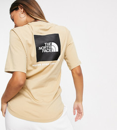 Бежевая футболка бойфренда The North Face Red Box-Зеленый цвет