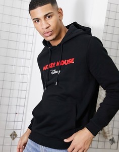 Черная худи с логотипом "Mickey Mouse" ASOS DESIGN DISNEY-Черный цвет