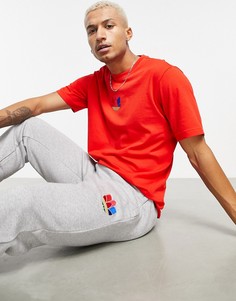 Красная футболка с логотипом-трилистником adidas Originals-Красный