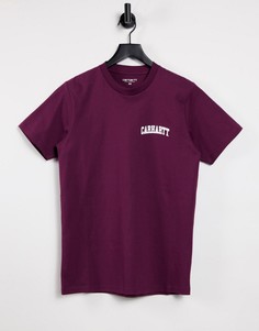 Бордовая футболка с принтом в университетском стиле Carhartt WIP-Красный