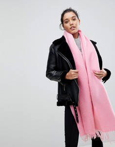 Длинный мягкий шарф с кисточками ASOS-Розовый